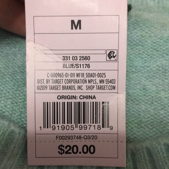 Wild Fable Baby Blue Puffy Sleeve Cropped Sweater - Picture 7 of 10